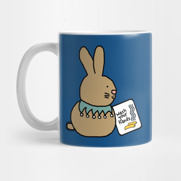 Bunny Rabbit Says Wash Your Hands by ellenhenryart